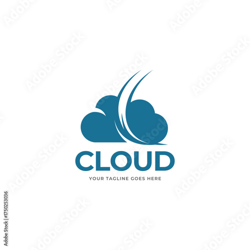 Illustration of company name logo cloud logo vector template