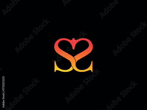 ss with love sambol monogram logo, Monogram collection letter ss, interlock, modern style good for brand, clothing, apparel, streetwear, baseball, basketball, football, minimalist