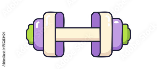 Stylized Dumbbell for Fitness and Weight Training Icon