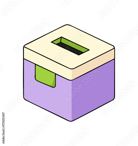 Secure Donation Box Vector Icon for Charity and Giving Campaigns
