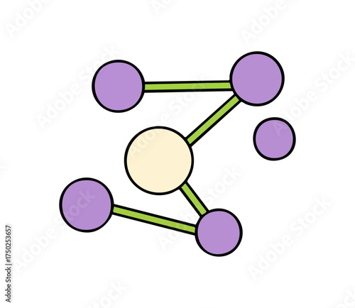 Abstract Network Connections Vector Icon for Data and Global Linkage