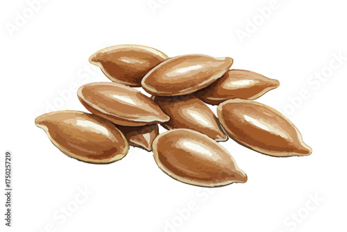 Flax Seeds Heap Ingredient Healthy Food Brown Flatlay