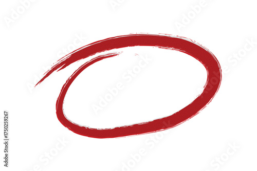Red hand-drawn marker circle highlight, sketchy oval correction mark on transparent backgroundRed hand-drawn marker circle highlight, sketchy oval correction mark on transparent background