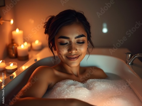 Wallpaper Mural Serene Bubble Bath for Self-Care Torontodigital.ca