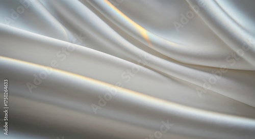 Luxurious Silk Drape: A close-up of opulent silk, its flowing folds create a mesmerizing display of texture and light, exuding elegance and timeless beauty.