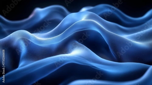 Wallpaper Mural Abstract flowing blue wavy lines dynamic digital background loop Torontodigital.ca