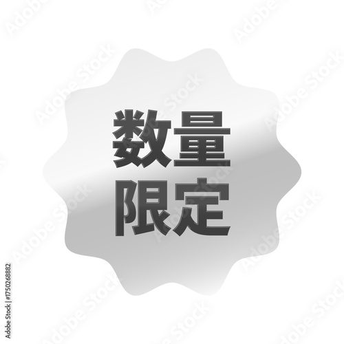 光沢のあるアイコン_数量限定_なめらかなジグザグ型_SILVER