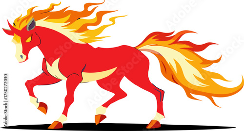 "A Symbol of Unstoppable Power." Let your design speak of speed, passion, and energy. This fiery horse is not just an image, but a representation of a fiery spirit. 
