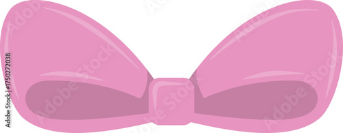 Illustration of a Lilac Pink Ribbon Bow Vector Cute Gift Wrap for Birthday Design