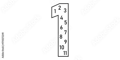 Multiplication Multiples Number Posters of 1.