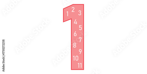 Multiplication Multiples Number Posters of 1.