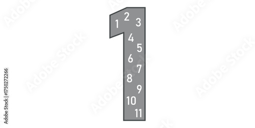 Multiplication Multiples Number Posters of 1.
