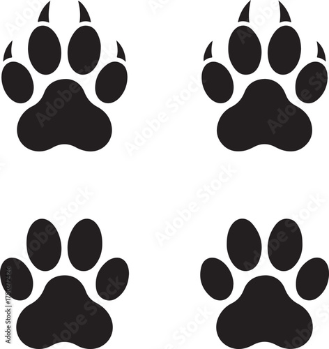 Paw Prints: An artistic representation of animal paw prints, showcasing the elegance of nature's footprint.