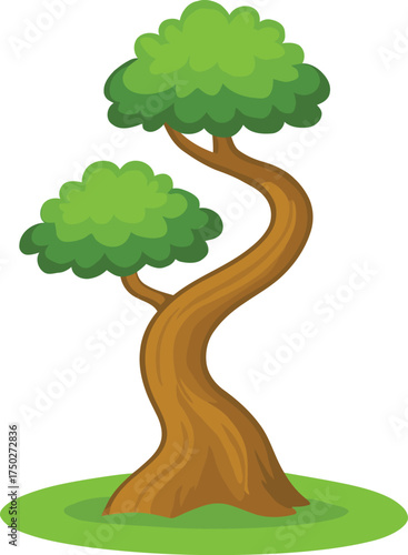 Wallpaper Mural Cartoon Bonsai Pine Tree Vector Illustration Torontodigital.ca