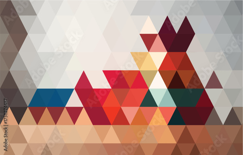 Abstract Geometric Composition with Warm and Cool Tones