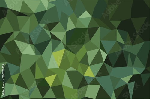 Abstract Polygonal Pattern in Shades of Green background
