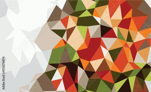 Colorful Geometric Pattern With Triangles And White Space