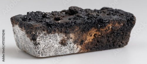 A chunk of slag with a metallic sheen and rough texture.