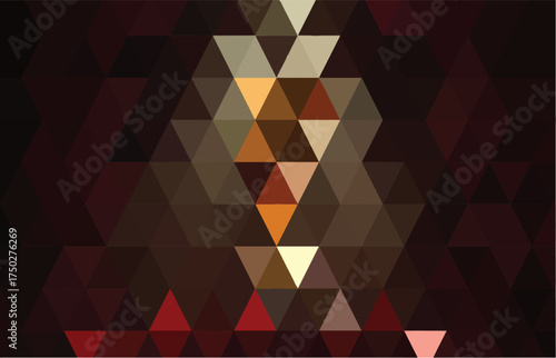 Dark Abstract Geometric Pattern with Golden Center