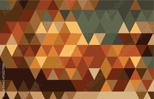 Geometric Triangle Pattern In Warm Earthy Tones triangles