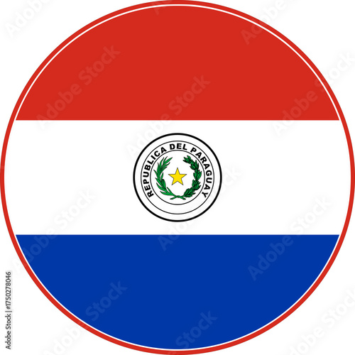 Free Download Paraguay Circle Flag, Paraguay Flag Icon - GFXLoad