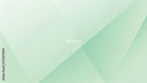 Modern Geometric Green Abstract Vector Background with Soft Gradient and Polygonal Shapes
