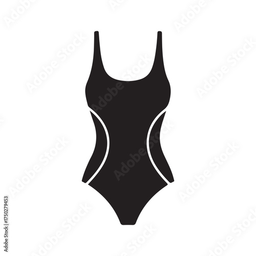 Black Bikini Vector Illustration