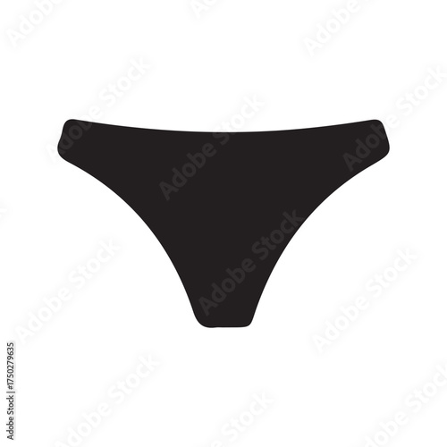 Black Bikini Vector Illustration