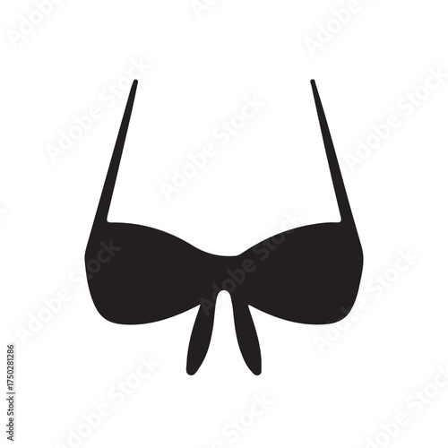 Elegant Black Bikini Fashion Vector