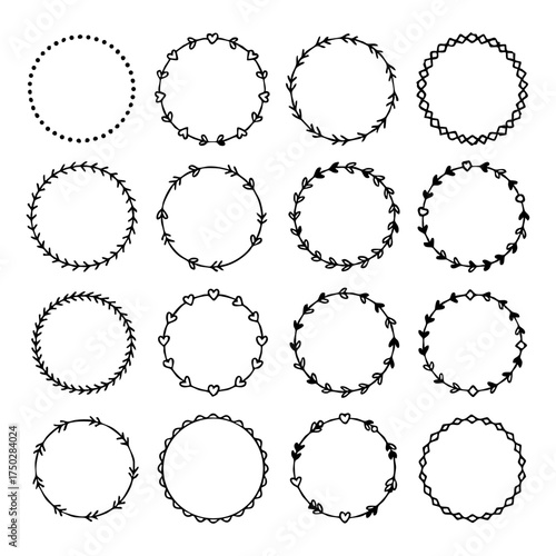 Circular Frame and Wreath Decoration Set