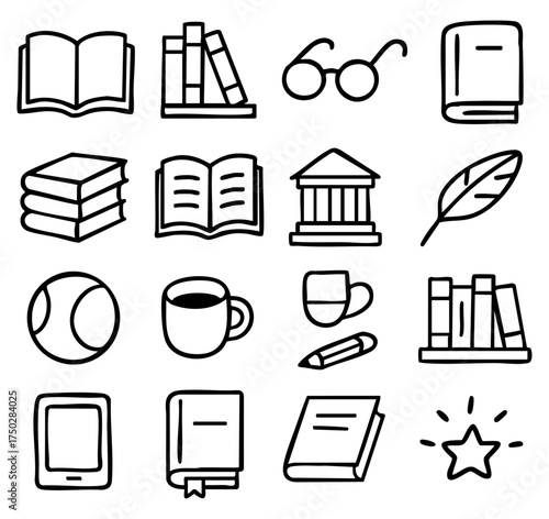Book and Reading Icon Set