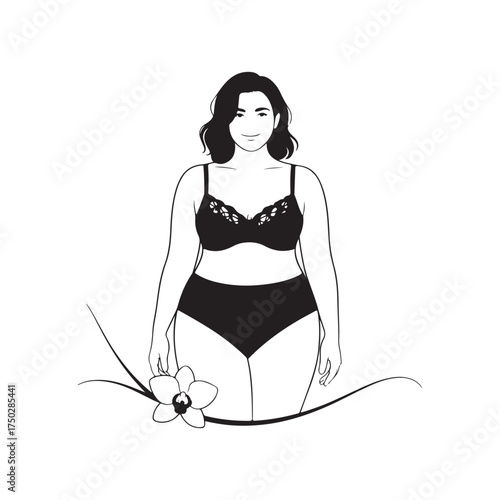 pregnant woman in lingerie