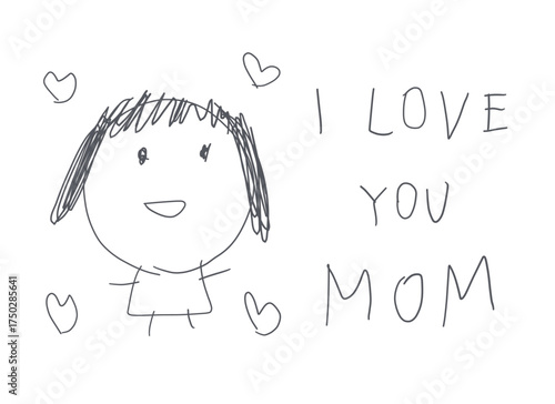 子供が描いた母の日の似顔絵