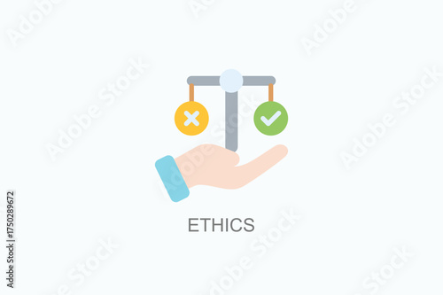 Ethics Icon Or Logo Isolated Vector Illustration