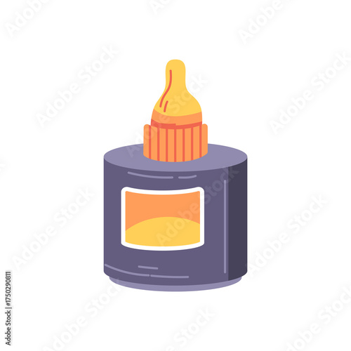 Pixelated Glue Bottle Illustration with Transparent Background
