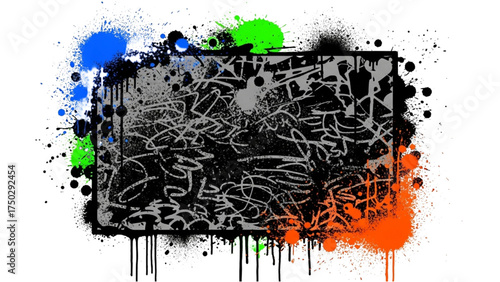 Abstract Spray Paint Art: A dynamic fusion of colors and textures erupts in this abstract artwork, showcasing the raw beauty of spray paint on a backdrop.