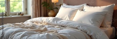 Plush & Inviting Luxury Bedding Cushions Enhance Bedroom Comfort and Style with a Variety of Colors and Fabrics for a Sophisticated Personalized Touch