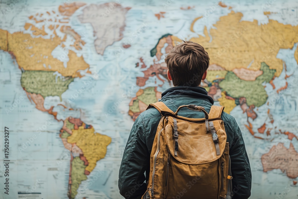 Fototapeta premium visualizing global mobility and visafree travel a tapestry of international education and work abroad opportunities