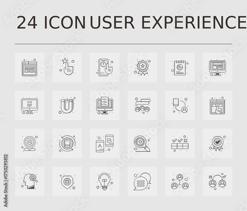 24 Icon User Experience Interface Design, Usability, Interaction