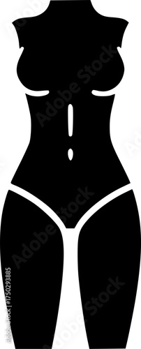 Body Slim Fitness Icon for Web and Graphic Design

