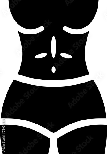 Body Slim Fitness Icon for Web and Graphic Design
