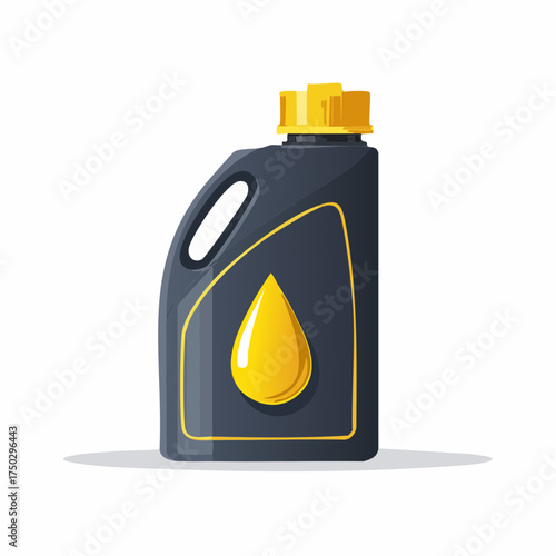 Motorcycle Engine Oil Bottle Vector Illustration