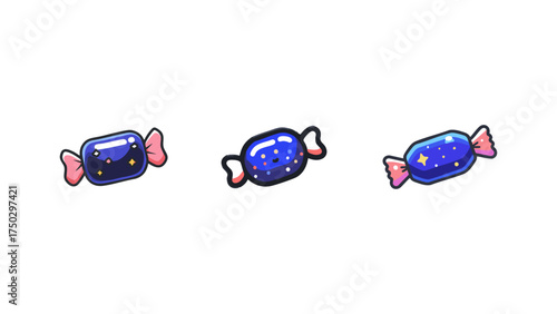 Cute Galaxy Candy Cartoon Illustration