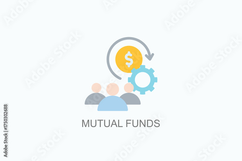 Mutual Funds Icon Or Logo Isolated Vector Illustration