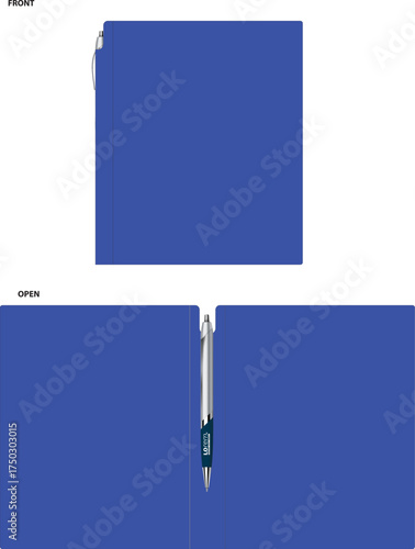 vector illustration of a PU cover for diary