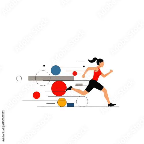 woman running with ball