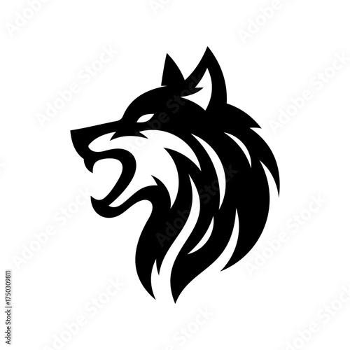 vector image of a wolf head
