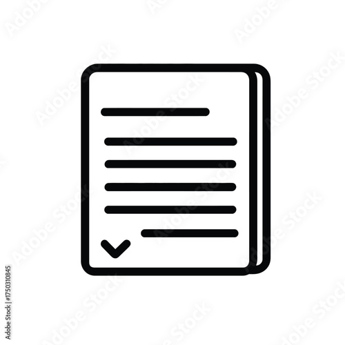 or with Check Mark on Background Icon Line Style