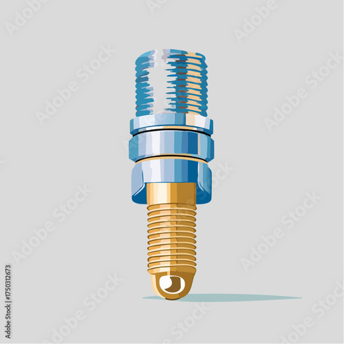 Automotive Spark Plug Component Illustration