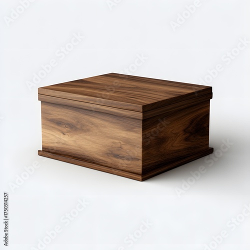 Elegant Wooden Storage Box with Smooth Finish and Natural Grain